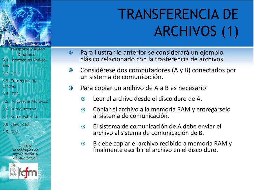 Transporte y Ruteo Dinámico Tecnologías de Información y Comunicación