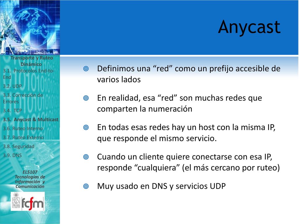 Transporte y Ruteo Dinámico Tecnologías de Información y Comunicación