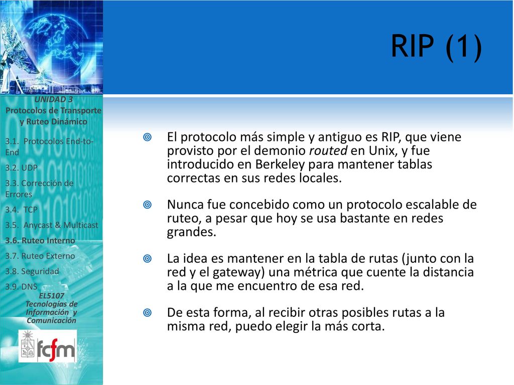 Transporte y Ruteo Dinámico Tecnologías de Información y Comunicación