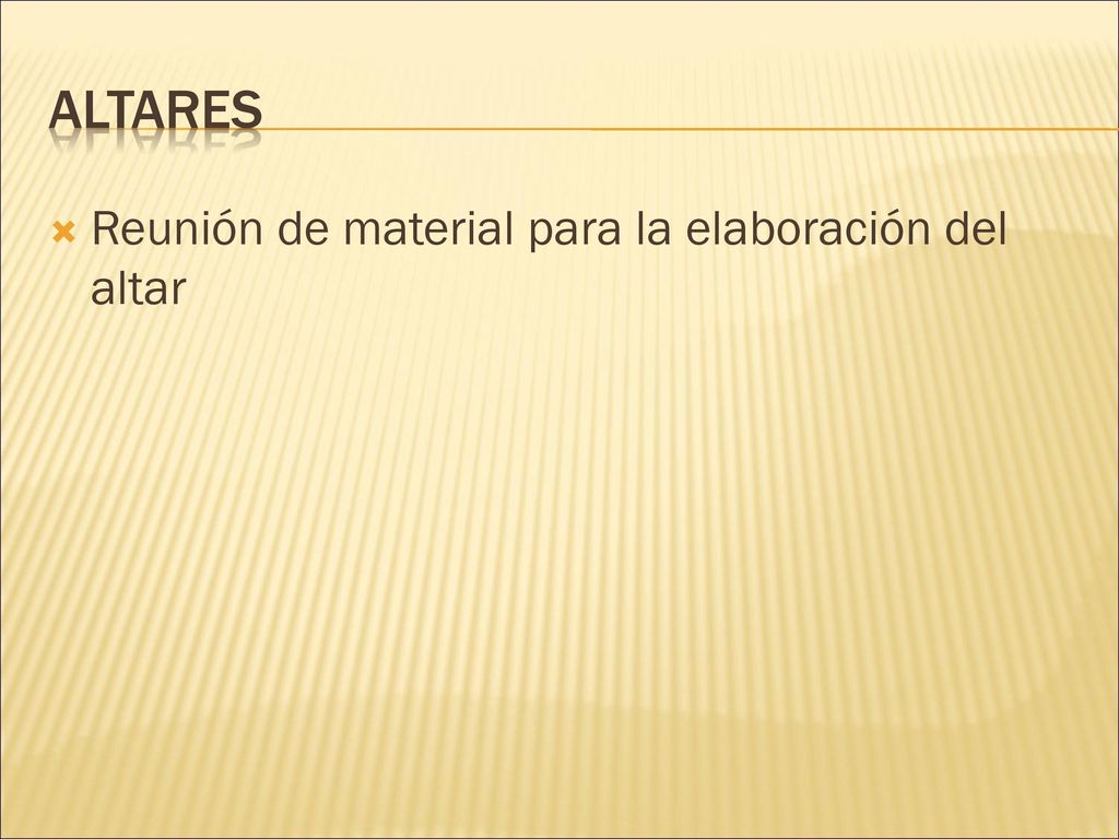 ALTARES Reunión de material para la elaboración del altar