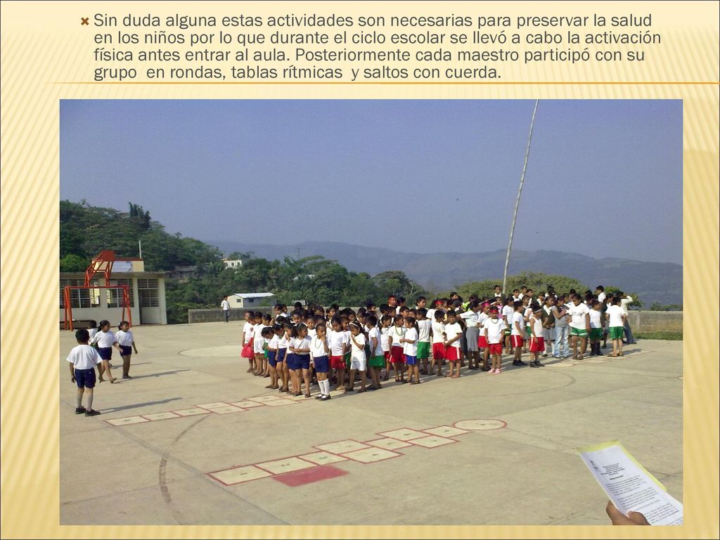 Sin duda alguna estas actividades son necesarias para preservar la salud en los niños por lo que durante el ciclo escolar se llevó a cabo la activación física antes entrar al aula.