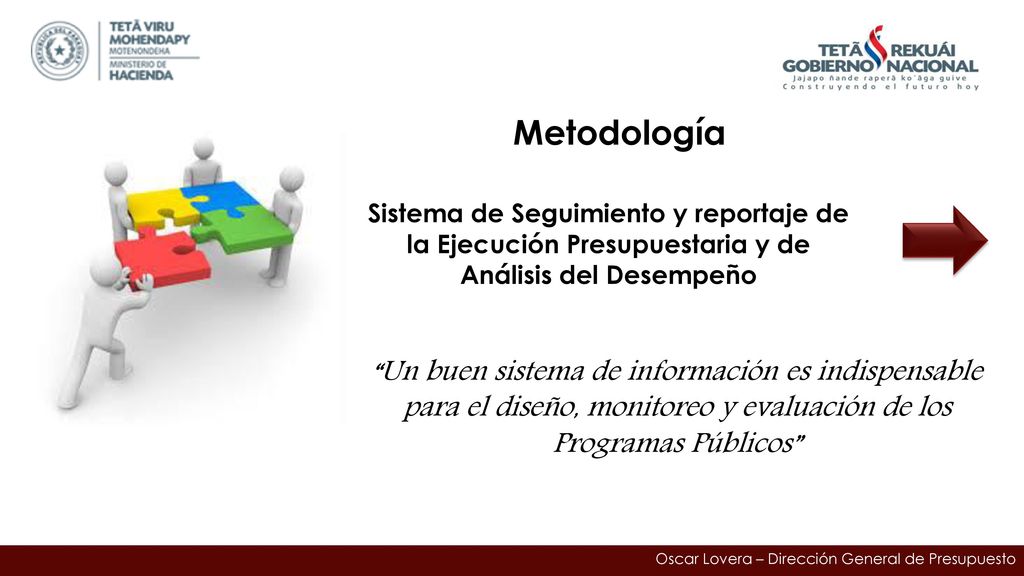 Metodología Sistema de Seguimiento y reportaje de la Ejecución Presupuestaria y de Análisis del Desempeño.