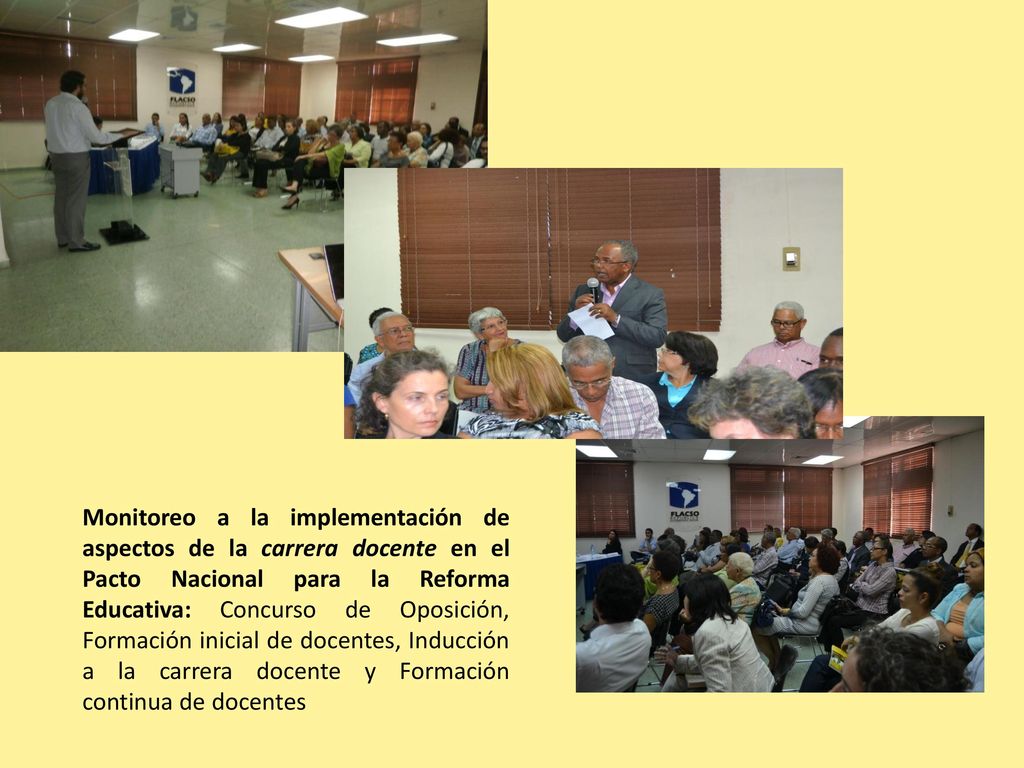 Monitoreo a la implementación de aspectos de la carrera docente en el Pacto Nacional para la Reforma Educativa: Concurso de Oposición, Formación inicial de docentes, Inducción a la carrera docente y Formación continua de docentes