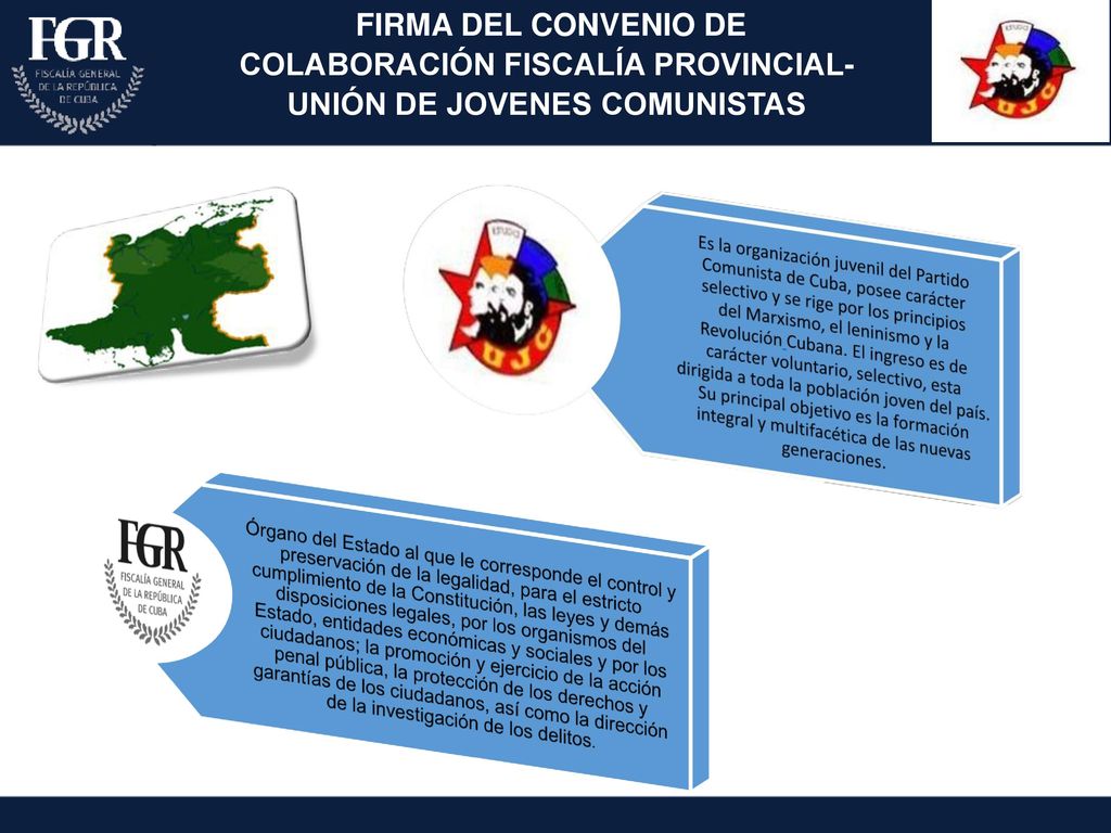 FIRMA DEL CONVENIO DE COLABORACIÓN FISCALÍA PROVINCIAL-UNIÓN DE JOVENES COMUNISTAS
