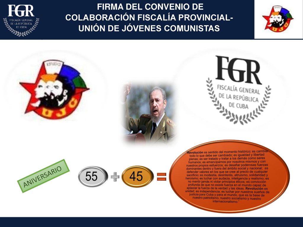 FIRMA DEL CONVENIO DE COLABORACIÓN FISCALÍA PROVINCIAL-UNIÓN DE JÓVENES COMUNISTAS