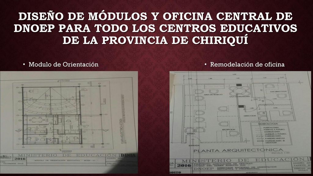 Diseño DE MÓDULOS Y OFICINA CENTRAL DE DNOEP PARA TODO LOS CENTROS EDUCATIVOS DE LA PROVINCIA DE CHIRIQUÍ