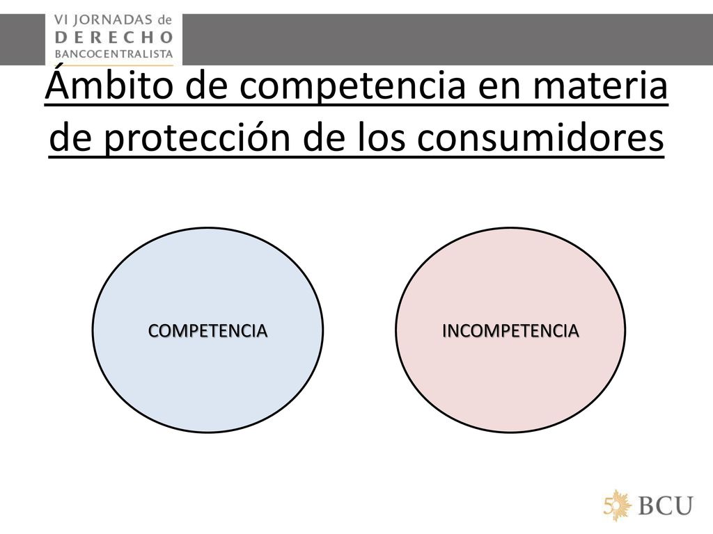 Ámbito de competencia en materia de protección de los consumidores