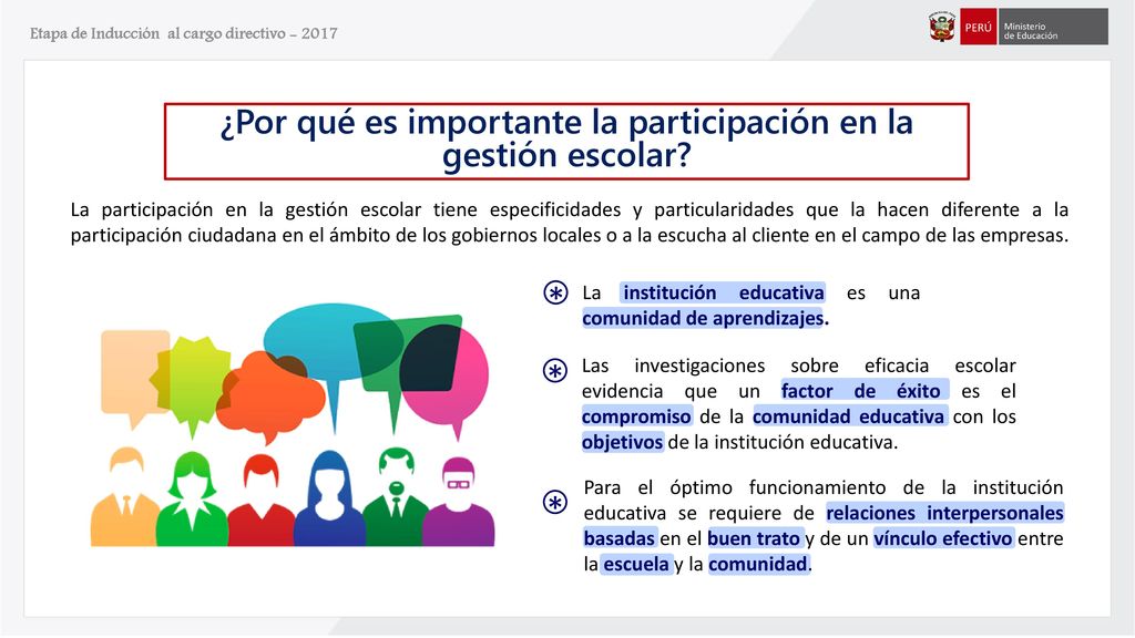¿Por qué es importante la participación en la gestión escolar