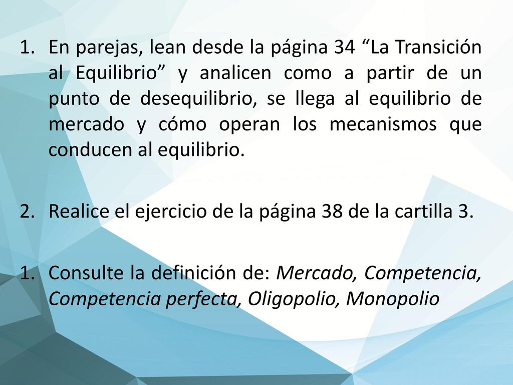 El punto E, señala la cantidad y el precio de equilibrio: 45 y 4,5 respectivamente.