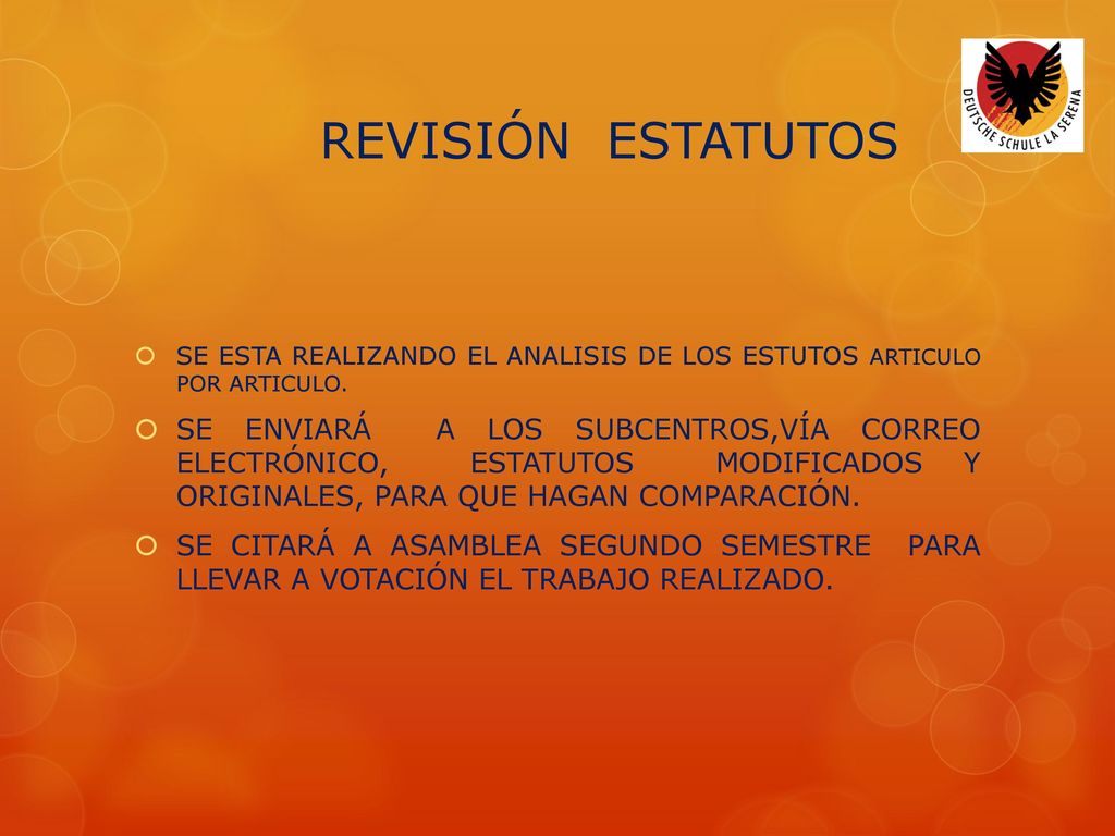 REVISIÓN ESTATUTOS SE ESTA REALIZANDO EL ANALISIS DE LOS ESTUTOS ARTICULO POR ARTICULO.
