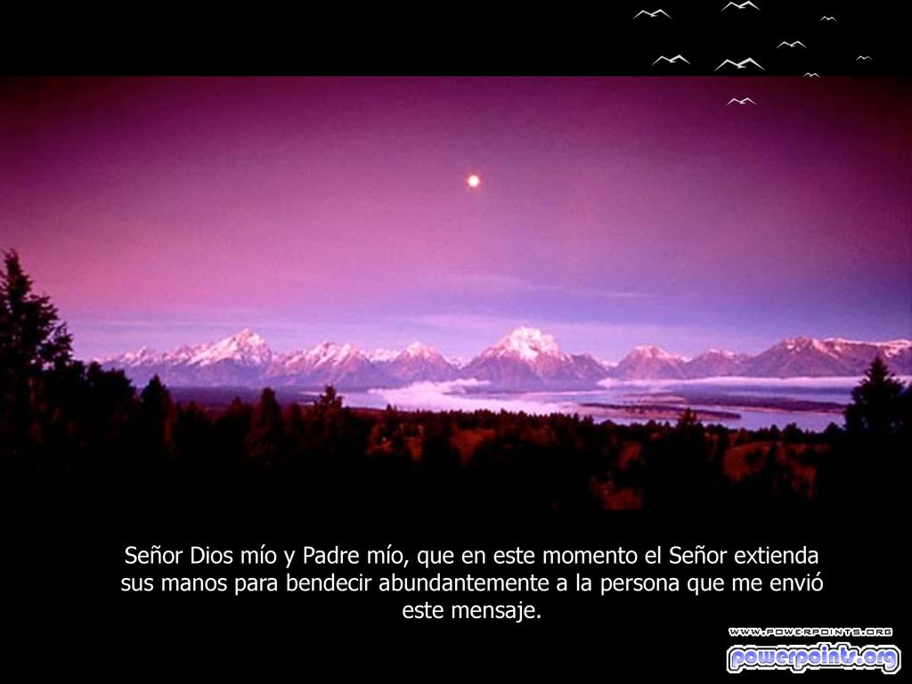 Señor Dios mío y Padre mío, que en este momento el Señor extienda sus manos para bendecir abundantemente a la persona que me envió este mensaje.