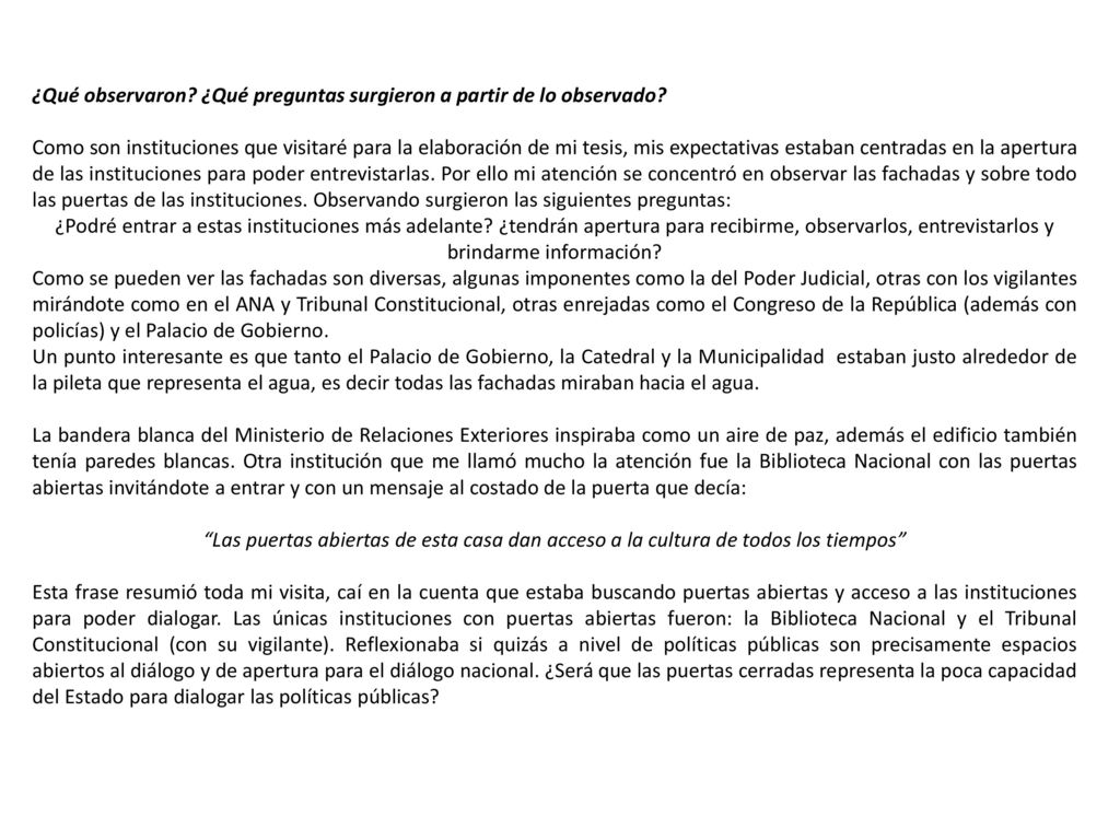 ¿Qué observaron ¿Qué preguntas surgieron a partir de lo observado