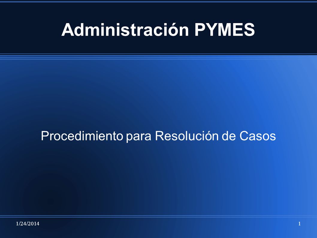 Procedimiento para Resolución de Casos