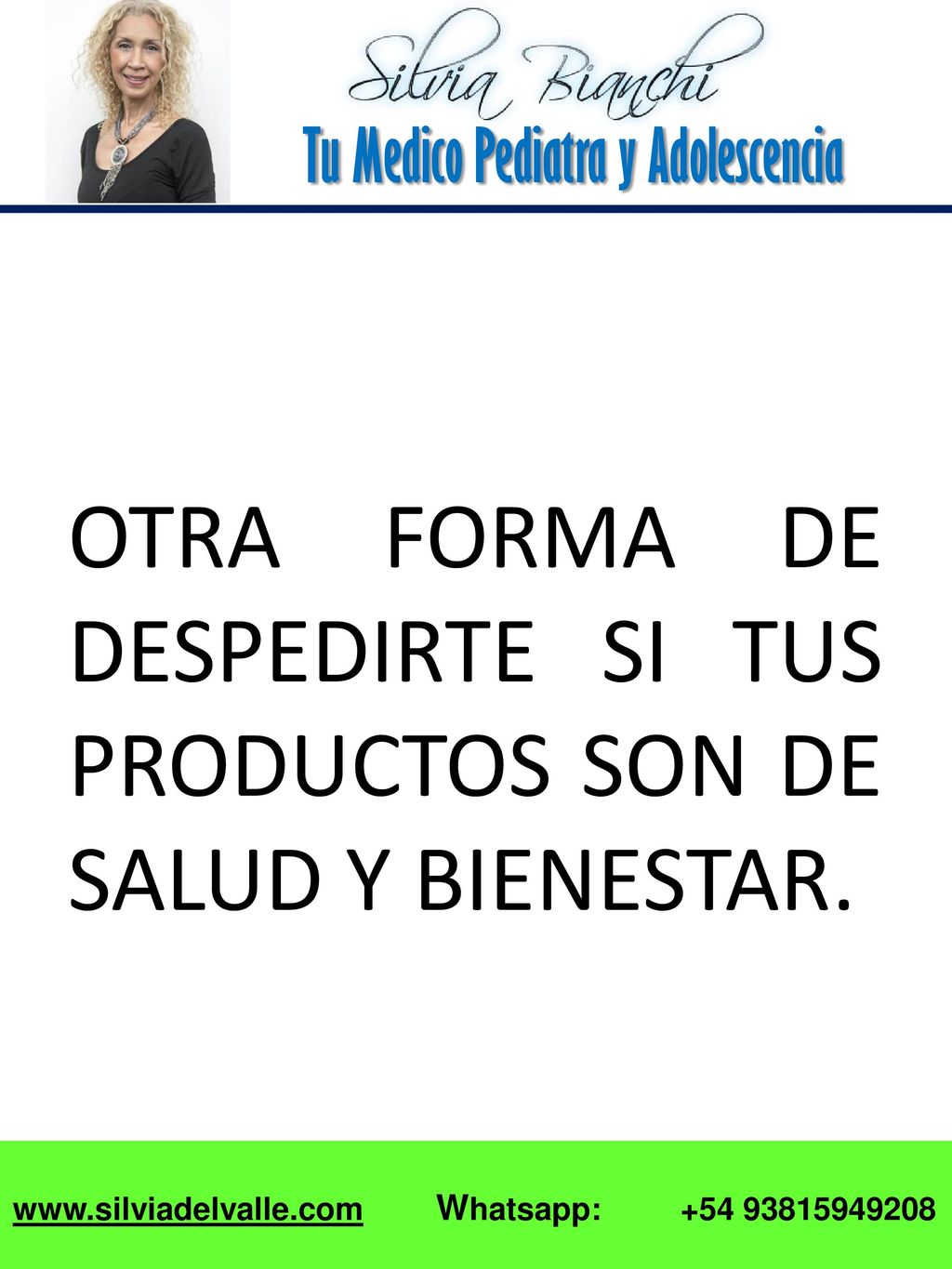 OTRA FORMA DE DESPEDIRTE SI TUS PRODUCTOS SON DE SALUD Y BIENESTAR.