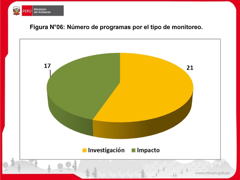 Figura N°06: Número de programas por el tipo de monitoreo.
