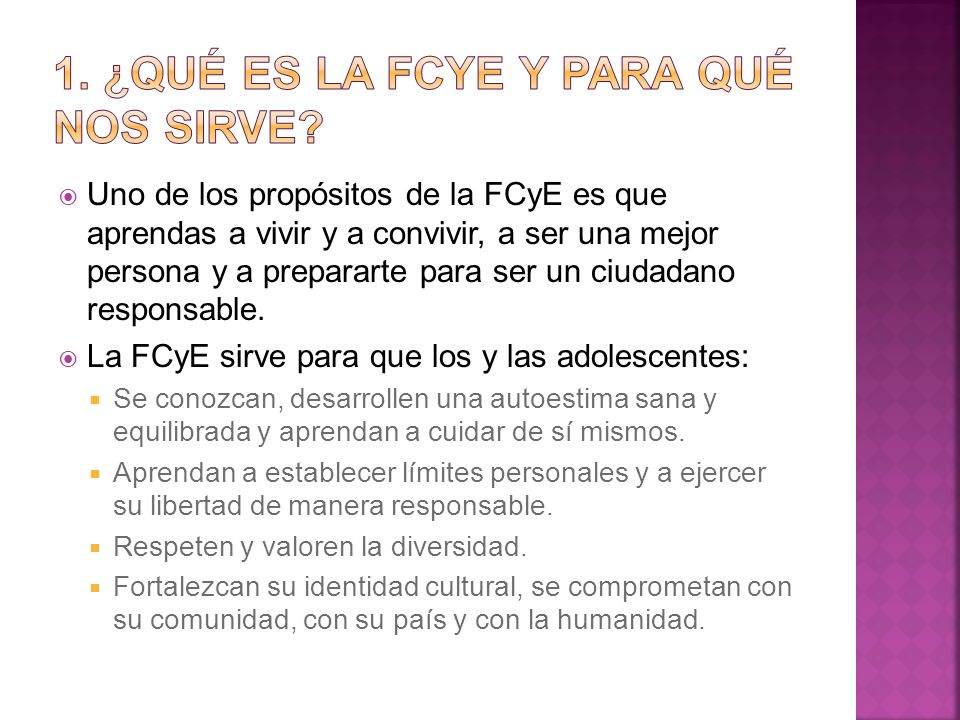 1. ¿Qué es la FCyE y para qué nos sirve