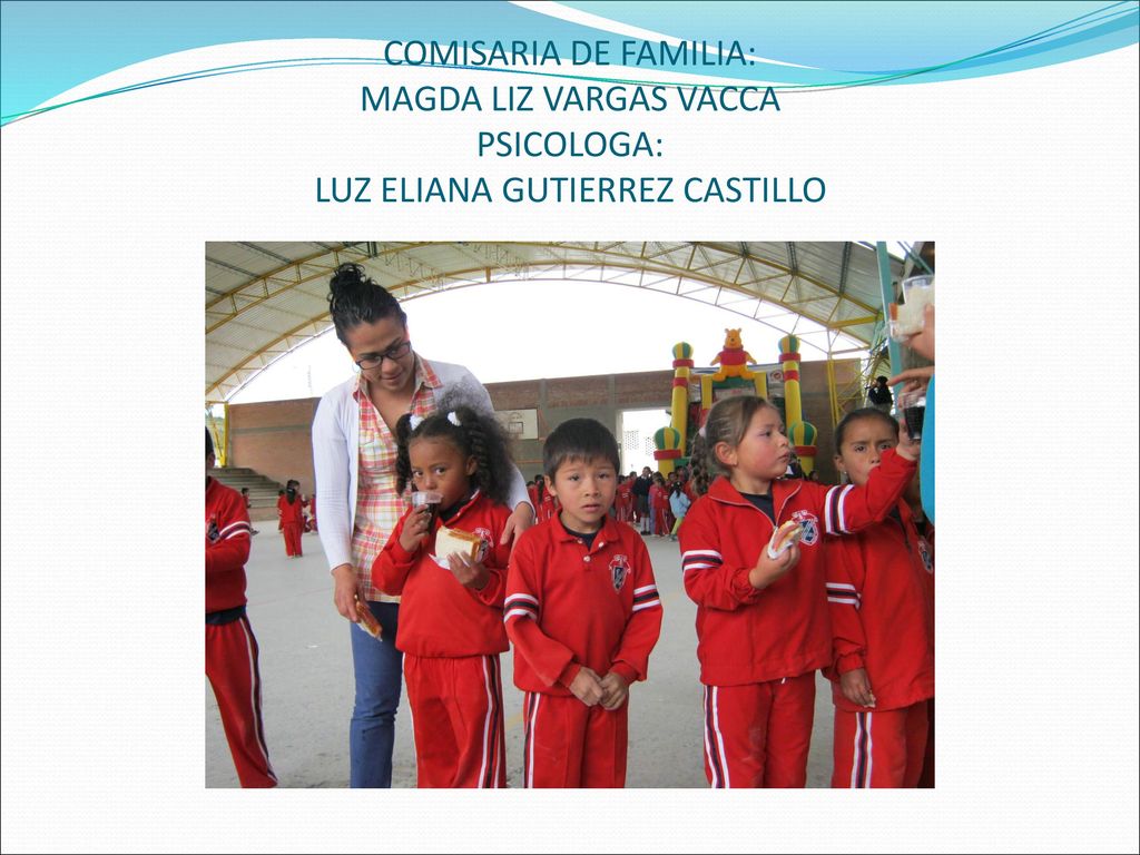 COMISARIA DE FAMILIA: MAGDA LIZ VARGAS VACCA PSICOLOGA: LUZ ELIANA GUTIERREZ CASTILLO