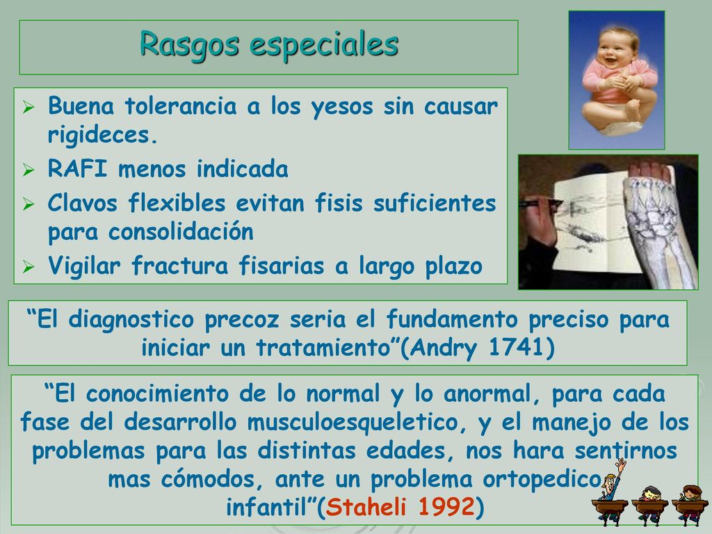 Rasgos especiales Buena tolerancia a los yesos sin causar rigideces.