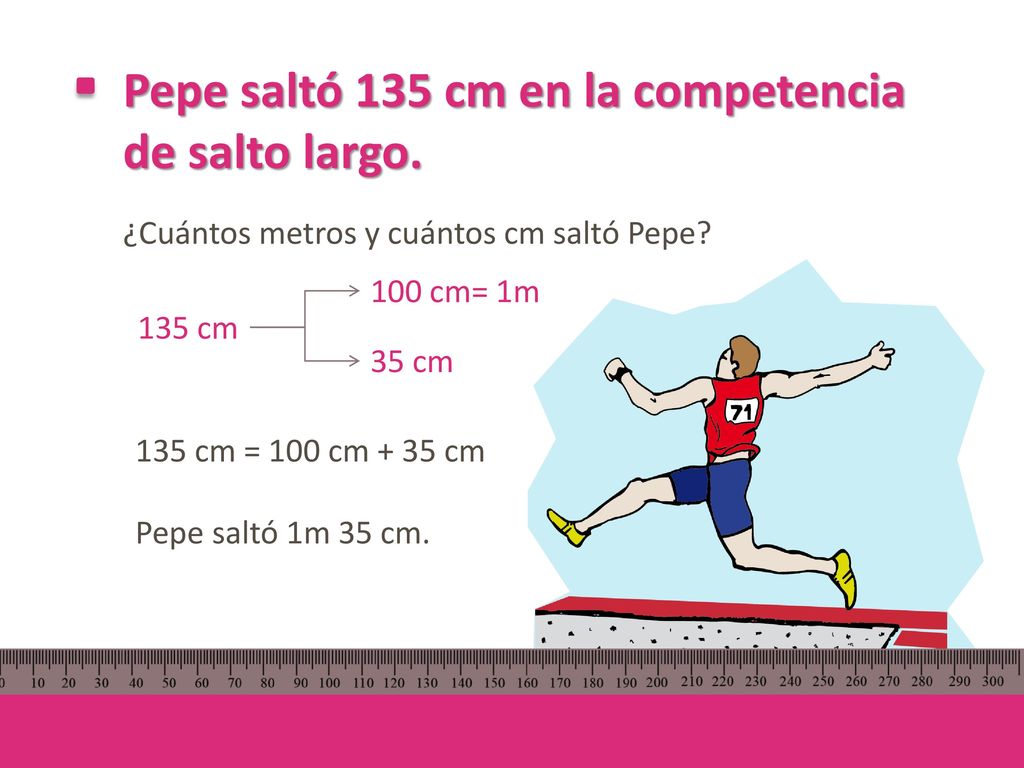 Pepe saltó 135 cm en la competencia de salto largo.