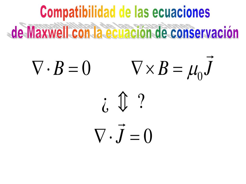 El campo magnético estático en el vacío Las ecuaciones de Maxwell