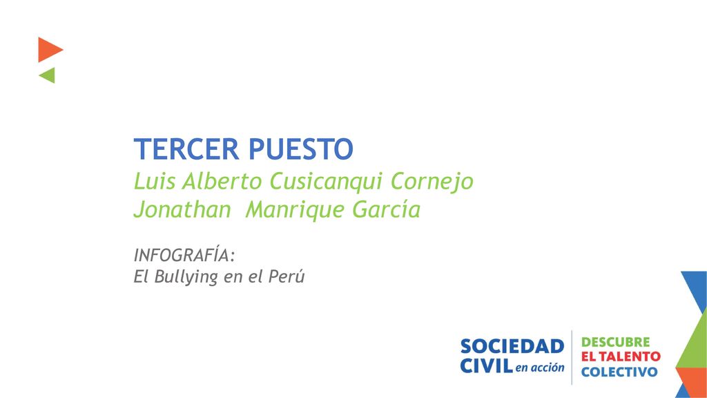 TERCER PUESTO Luis Alberto Cusicanqui Cornejo Jonathan Manrique García