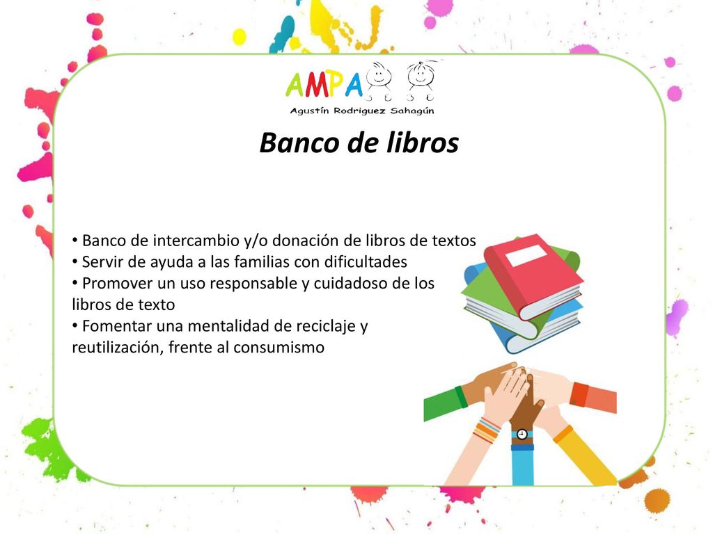 Banco de libros Banco de intercambio y/o donación de libros de textos
