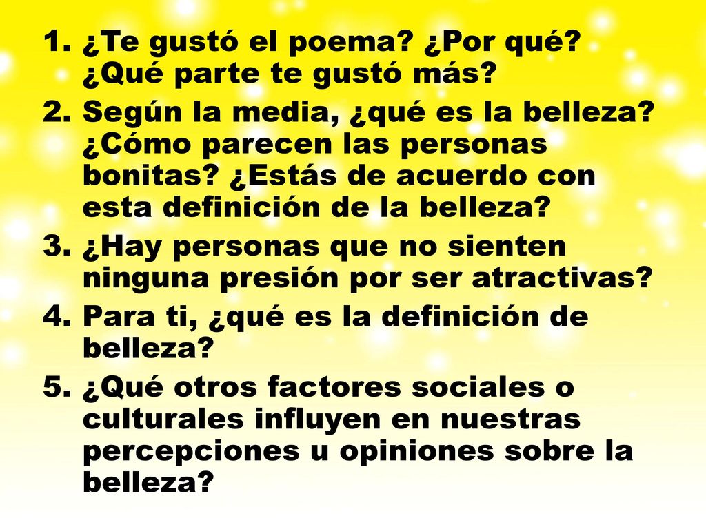 ¿Te gustó el poema ¿Por qué ¿Qué parte te gustó más