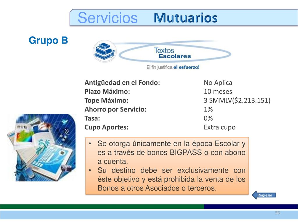 Servicios Mutuarios Grupo B Antigüedad en el Fondo: No Aplica