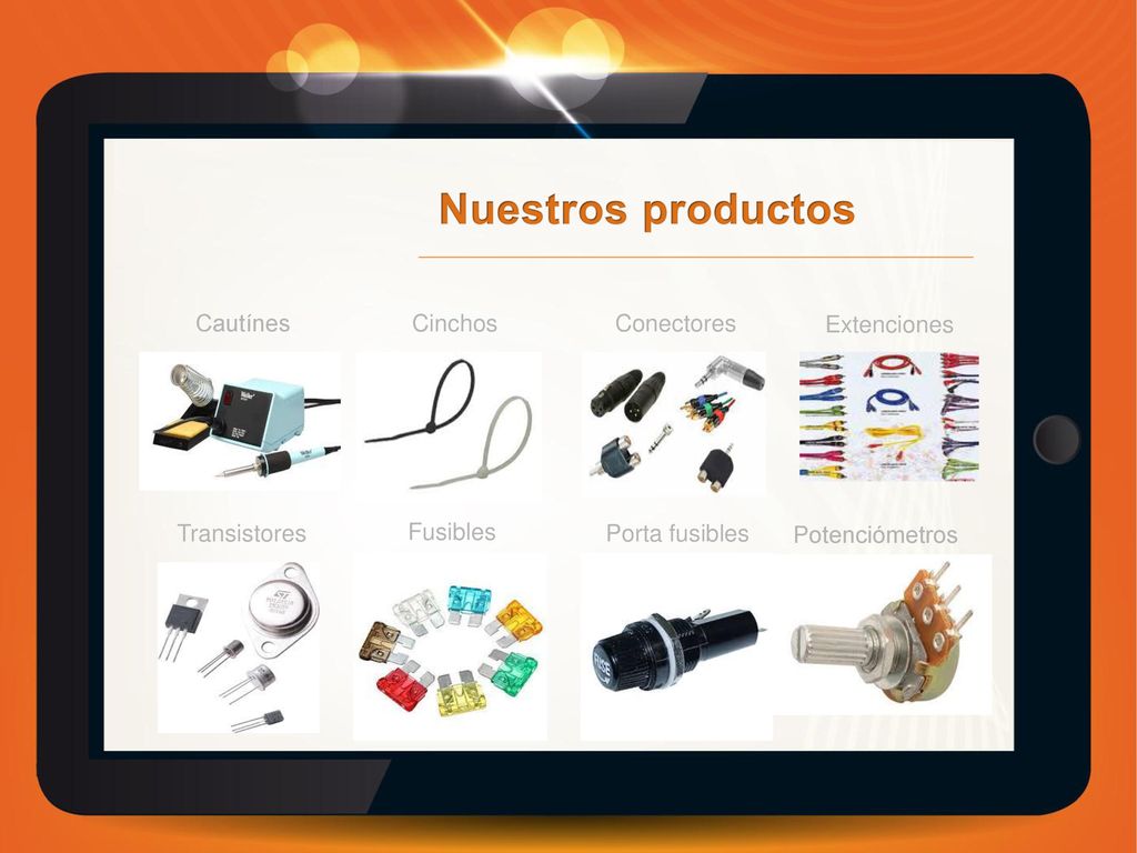 Nuestros productos Cautínes Cinchos Conectores Extenciones