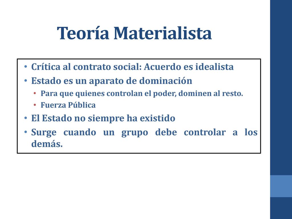 Teoría Materialista Crítica al contrato social: Acuerdo es idealista