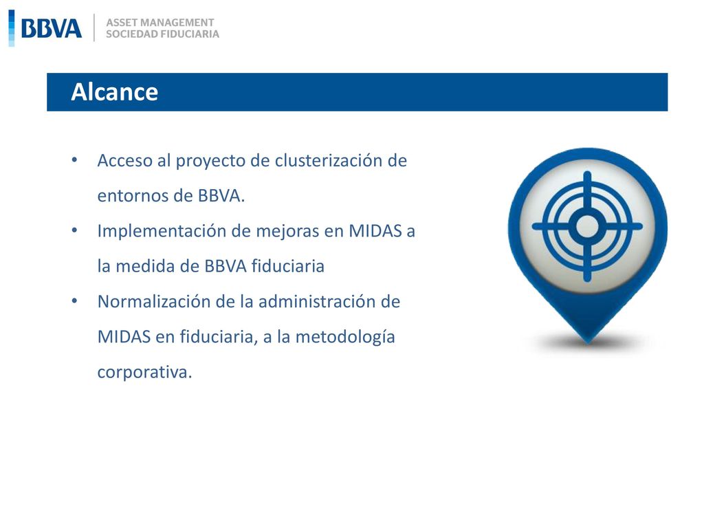 Alcance Acceso al proyecto de clusterización de entornos de BBVA.