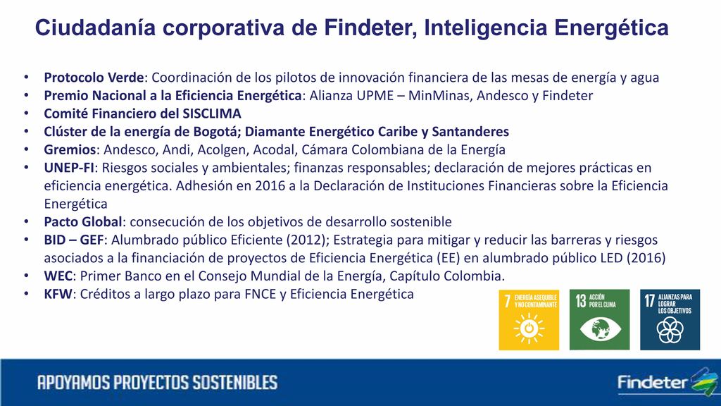 Ciudadanía corporativa de Findeter, Inteligencia Energética