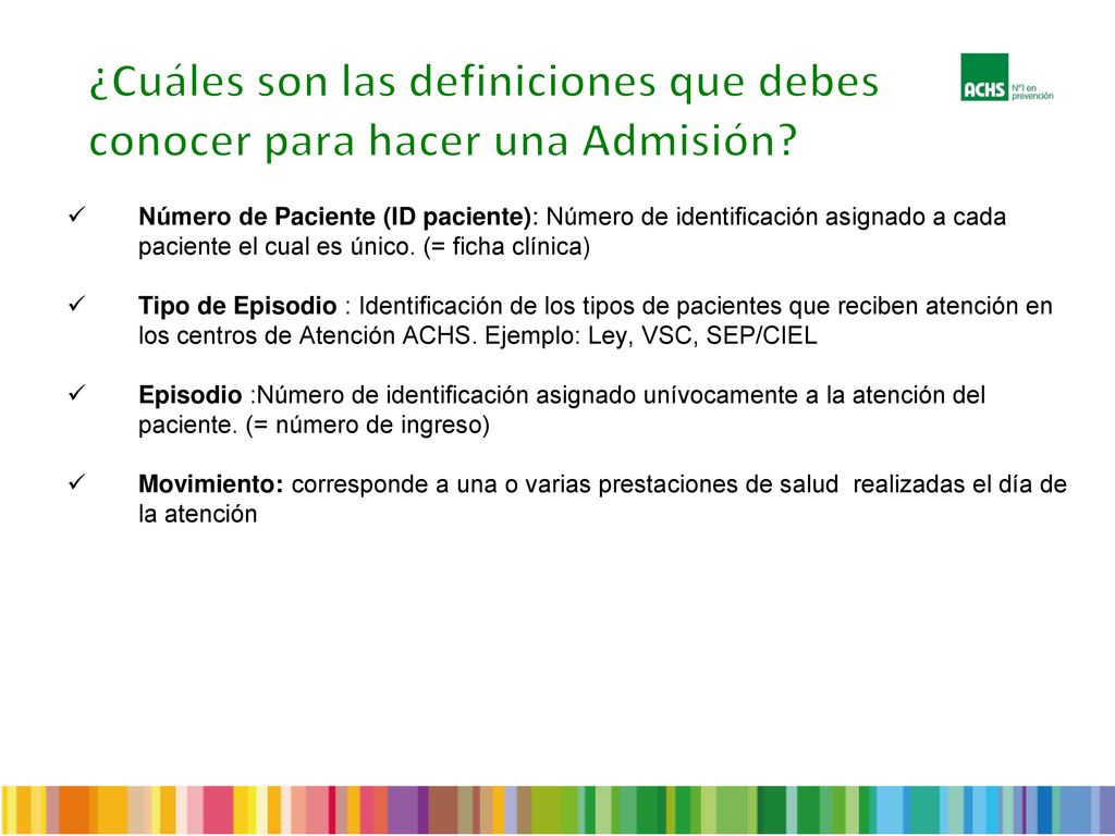 ¿Cuáles son las definiciones que debes conocer para hacer una Admisión