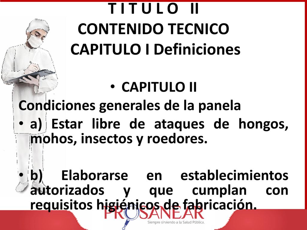 T I T U L O II CONTENIDO TECNICO CAPITULO I Definiciones