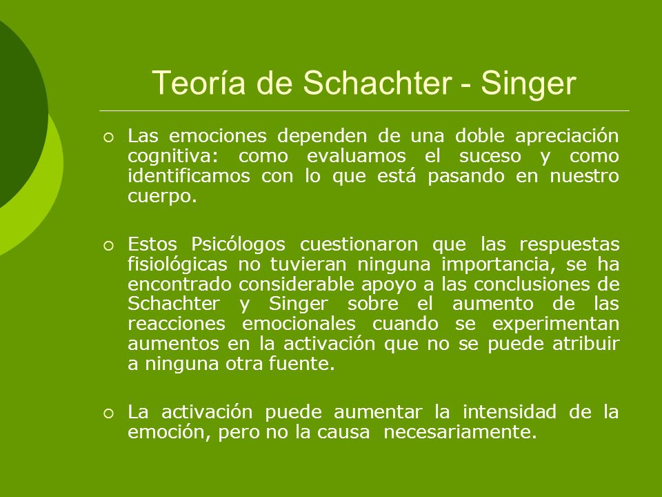Teoría de Schachter - Singer