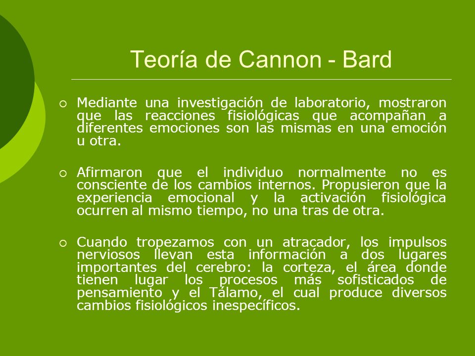 Teoría de Cannon - Bard