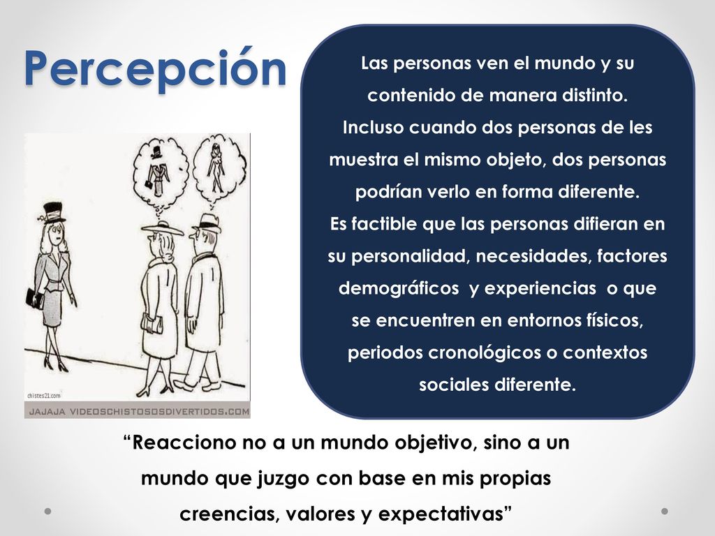 Las personas ven el mundo y su contenido de manera distinto.