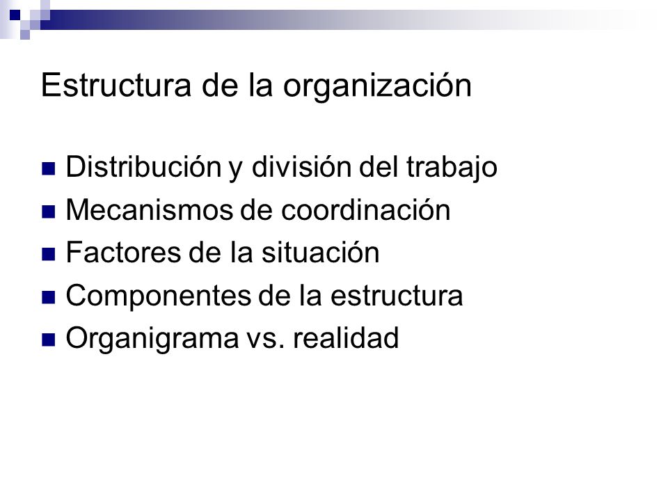 Estructura de la organización