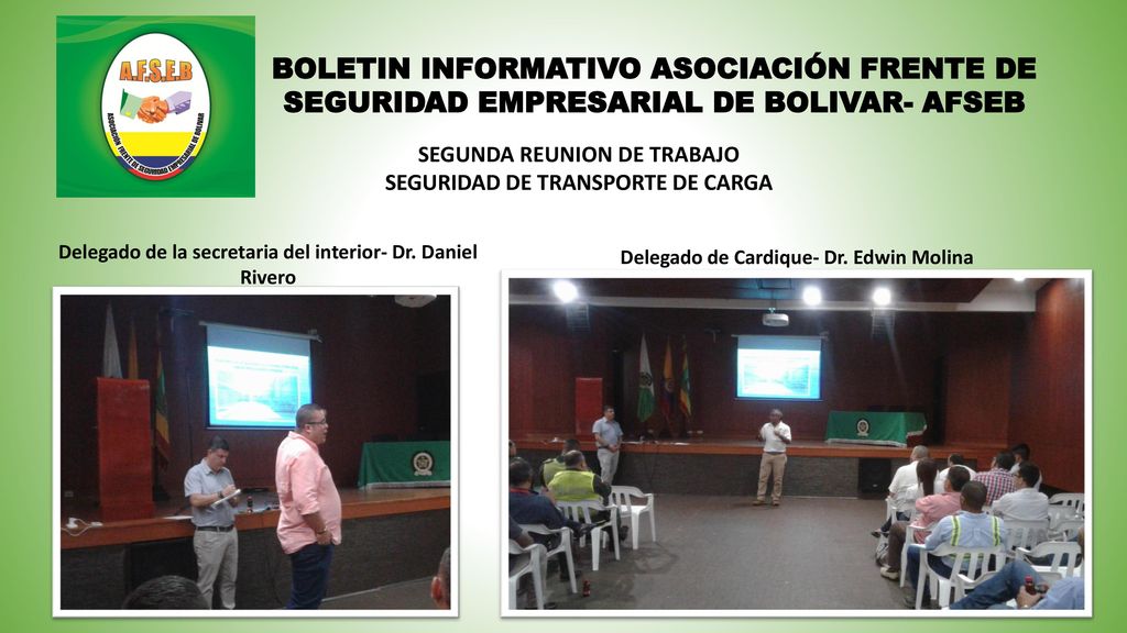 BOLETIN INFORMATIVO ASOCIACIÓN FRENTE DE SEGURIDAD EMPRESARIAL DE BOLIVAR- AFSEB