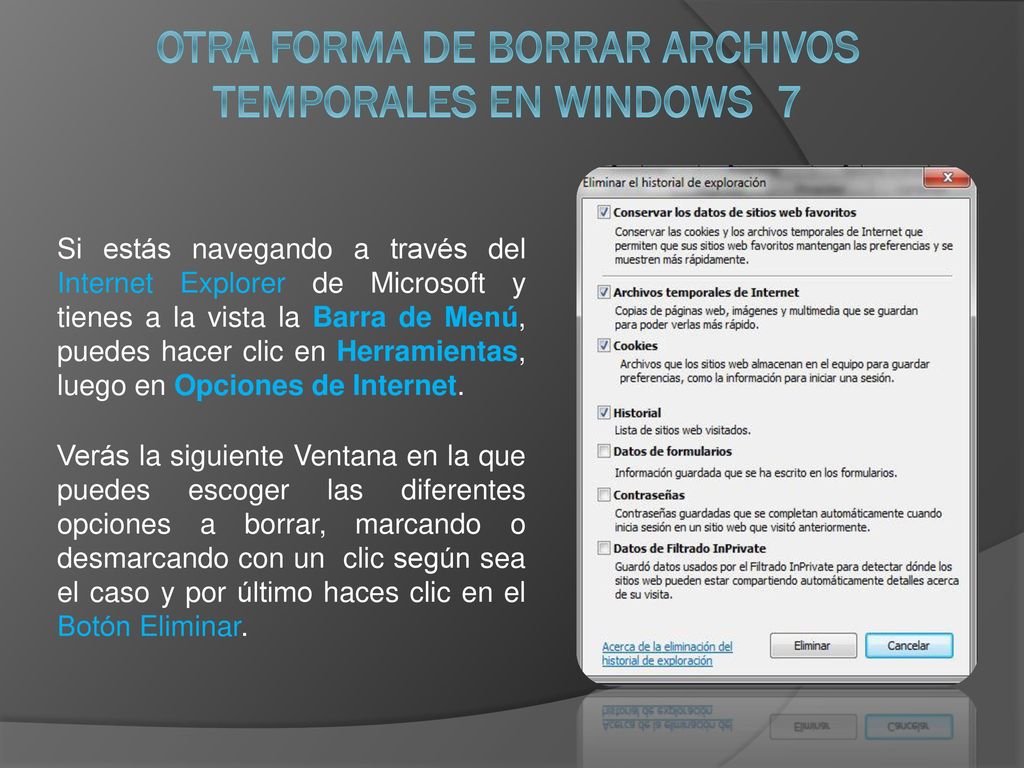 OTRA FORMA DE Borrar Archivos Temporales en Windows 7