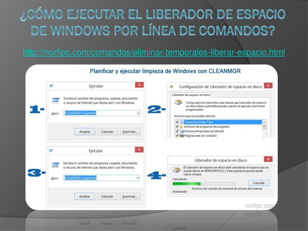 ¿Cómo ejecutar el Liberador de espacio de Windows por Línea de Comandos