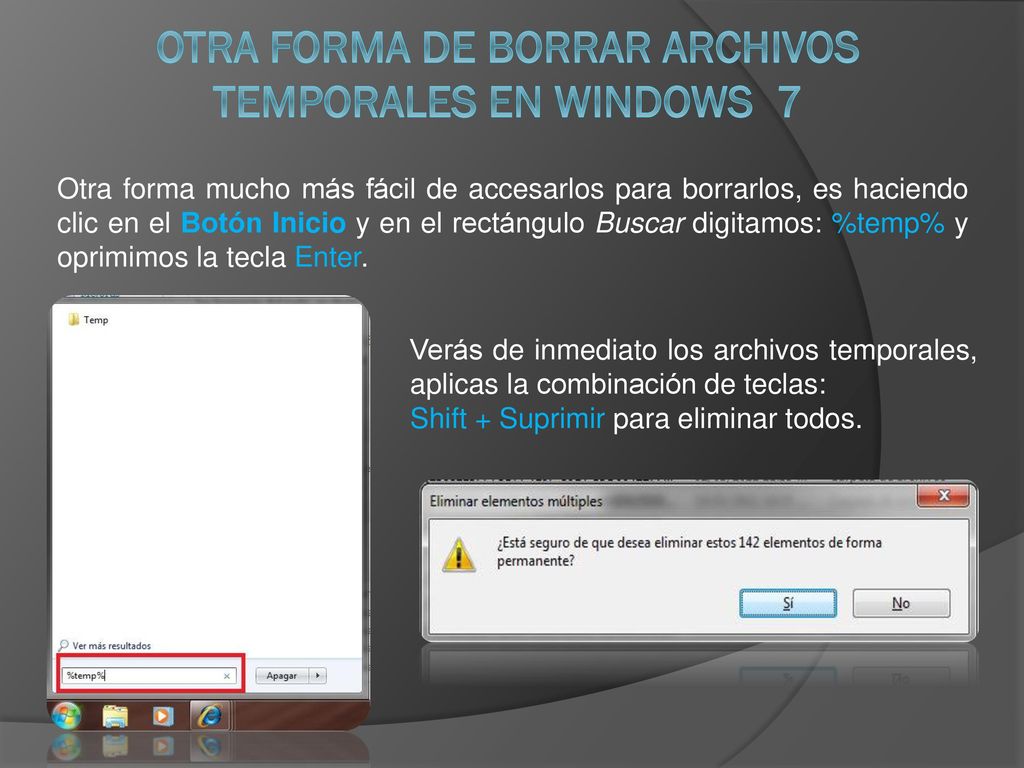 OTRA FORMA DE Borrar Archivos Temporales en Windows 7