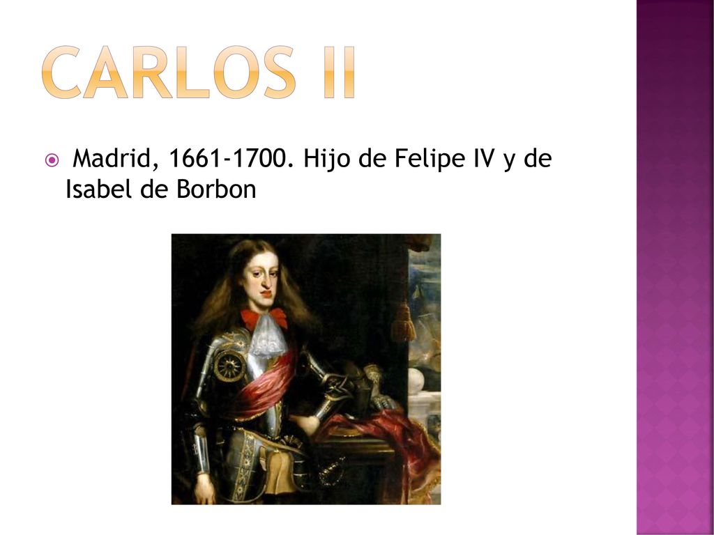 Carlos II Madrid, Hijo de Felipe IV y de Isabel de Borbon