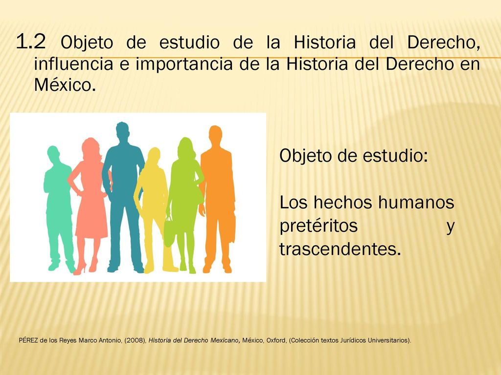 1.2 Objeto de estudio de la Historia del Derecho, influencia e importancia de la Historia del Derecho en México.
