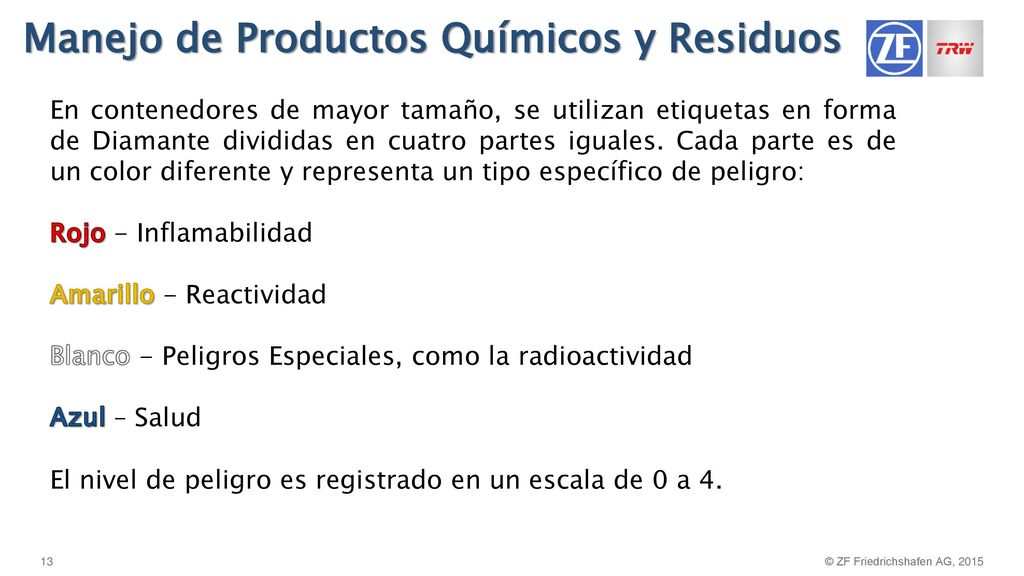 Manejo de Productos Químicos y Residuos
