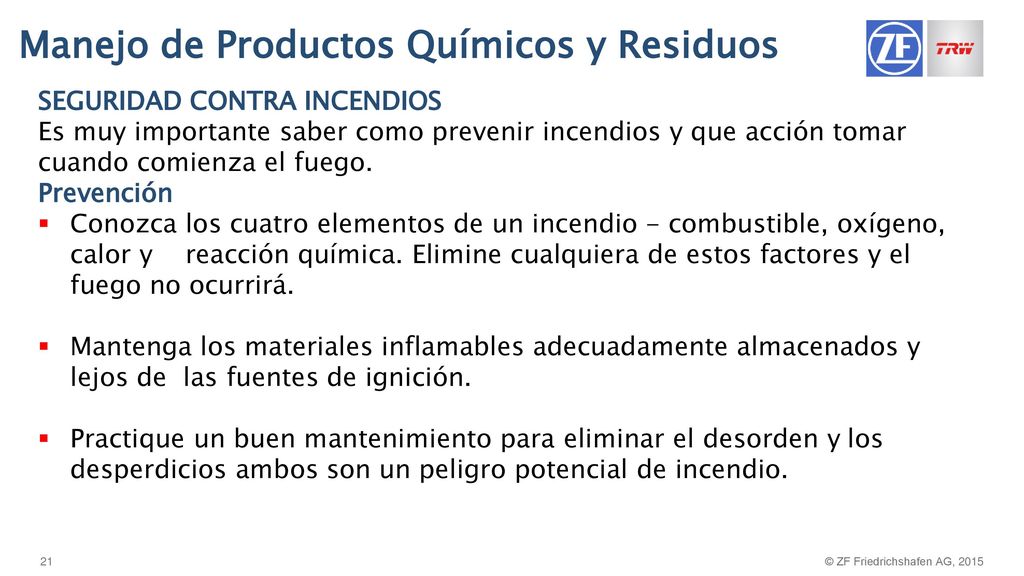 Manejo de Productos Químicos y Residuos