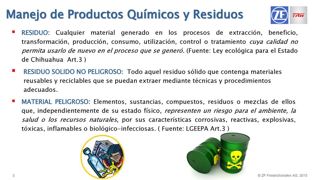 Manejo de Productos Químicos y Residuos