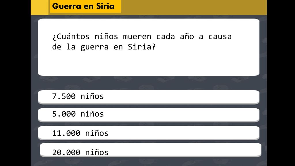 Guerra en Siria ¿Cuántos niños mueren cada año a causa de la guerra en Siria niños niños.