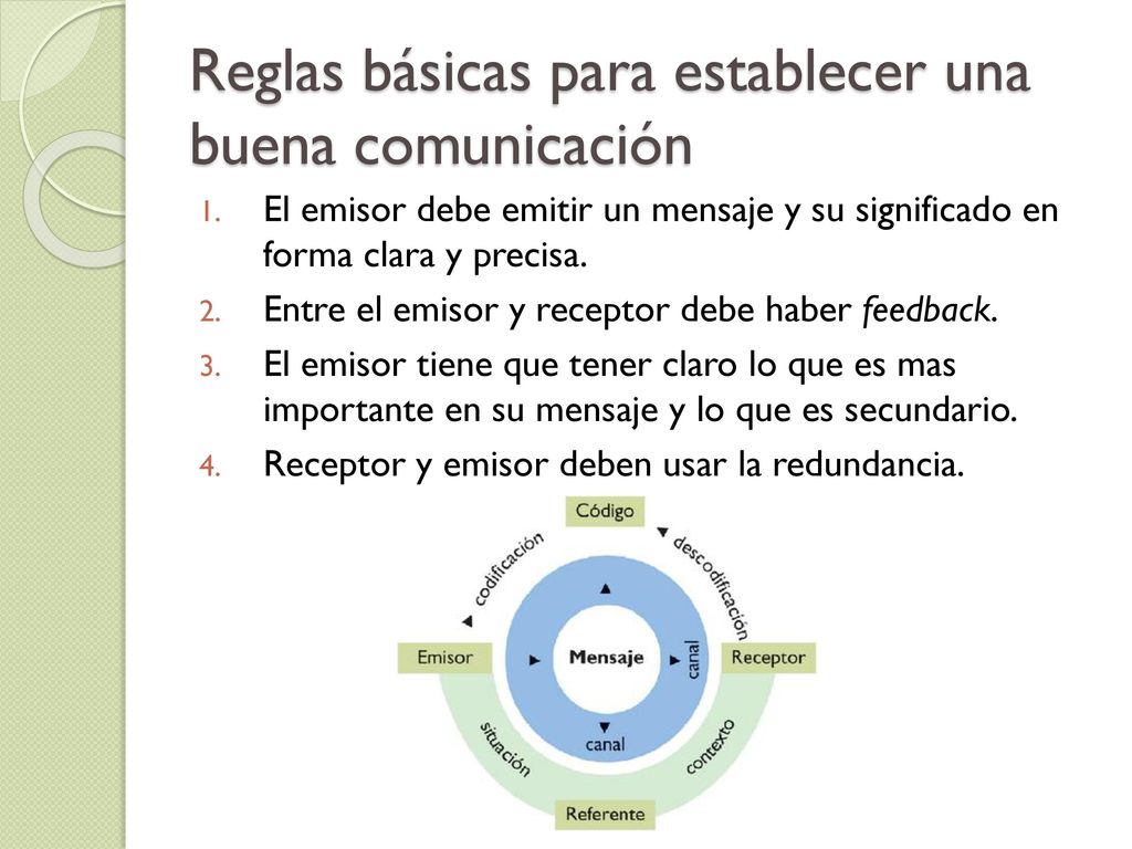 Reglas básicas para establecer una buena comunicación