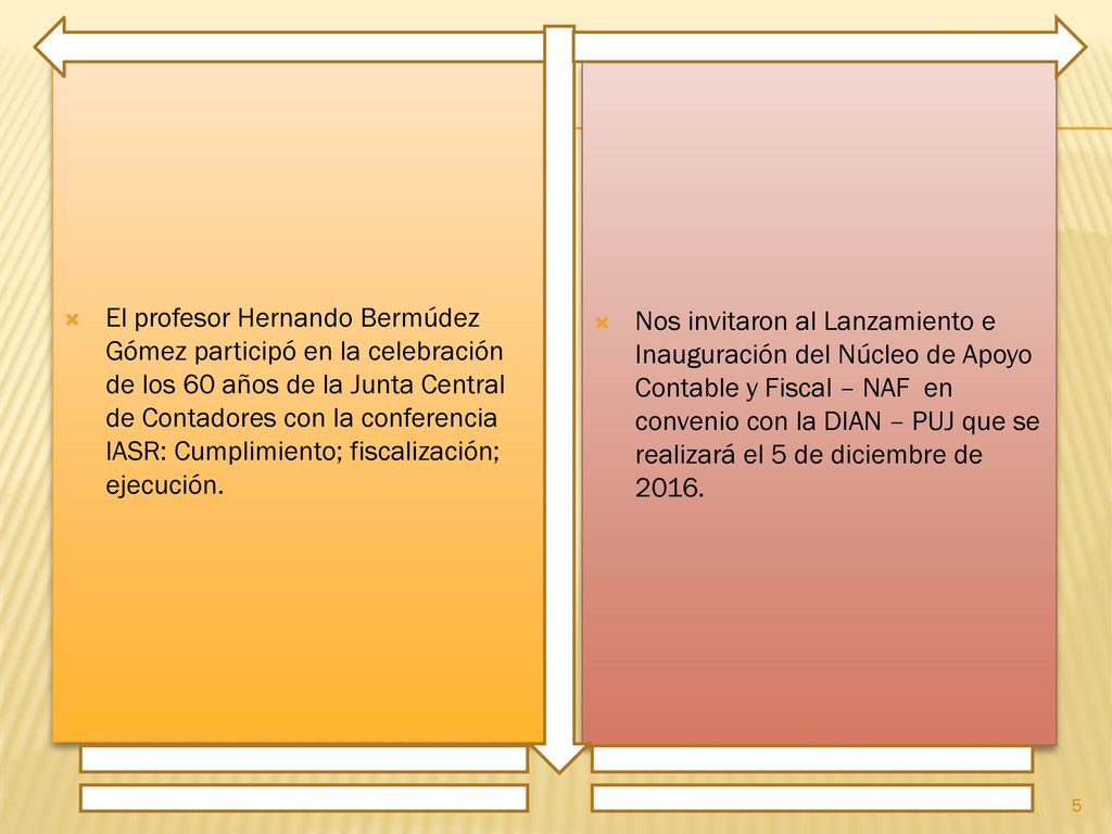 El profesor Hernando Bermúdez Gómez participó en la celebración de los 60 años de la Junta Central de Contadores con la conferencia IASR: Cumplimiento; fiscalización; ejecución.